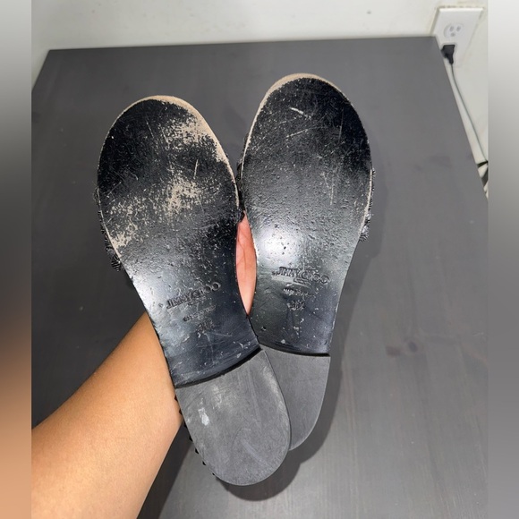 JIMMY CHOO Weave Flat glitter sandals - Picture 6 of 7